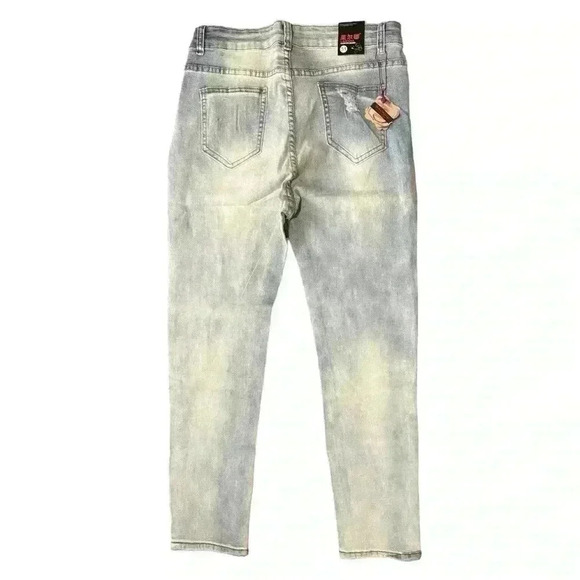 LAIERNA distressed embellished high rise skinny jeans women’s size 30 - Picture 3 of 15